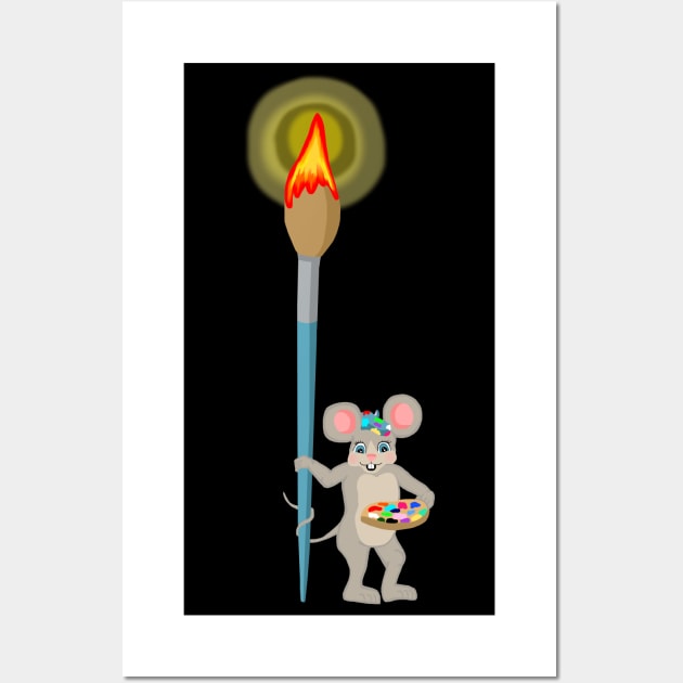 Artsy Painter Mouse Wall Art by Art by Deborah Camp